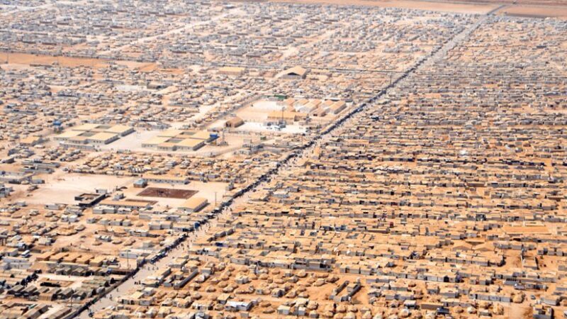 Zaatari camp for Syrian refugees in Jordan. Photo Credit. U.S. Department of State, Wikipedia Commons.