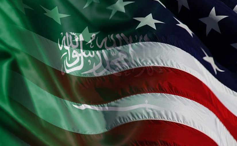 Flags of Saudi Arabia and United States
