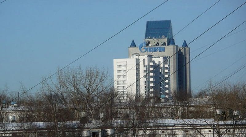 Gazprom Headquarters in Moscow, Russia. Photo by Ghirla, Wikipedia Commons.