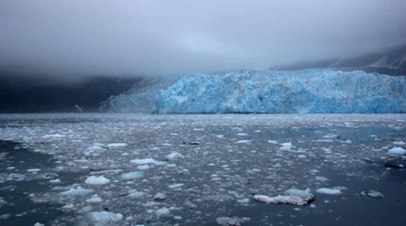 Glacier melting in Prince William Sound, Alaska.