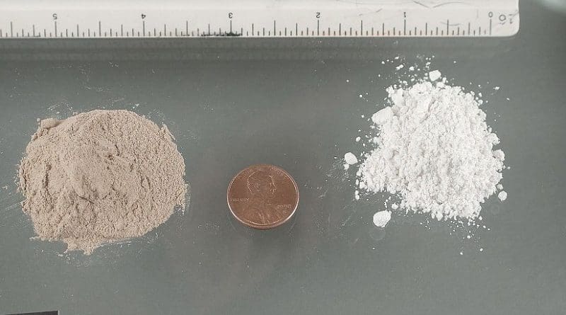 Two types of heroin. Photo Credit: US DEA.