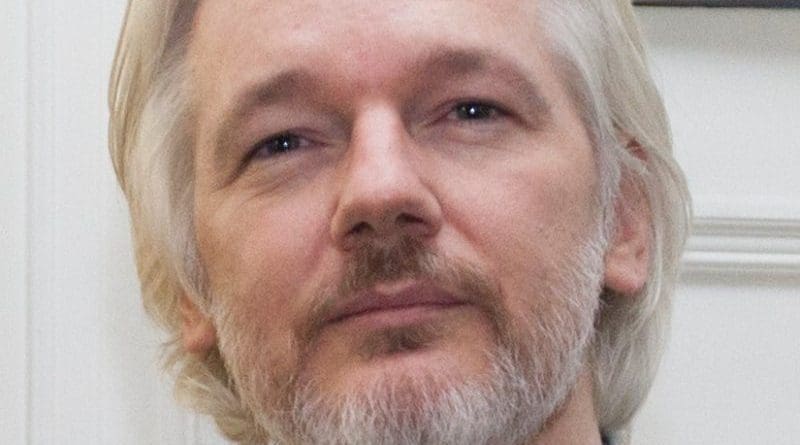 Julian Assange. Photo by David G Silvers, Wikipedia Commons.