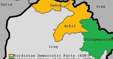 Kurdistan. Graphic by Kermanshahi, Wikipedia Commons.