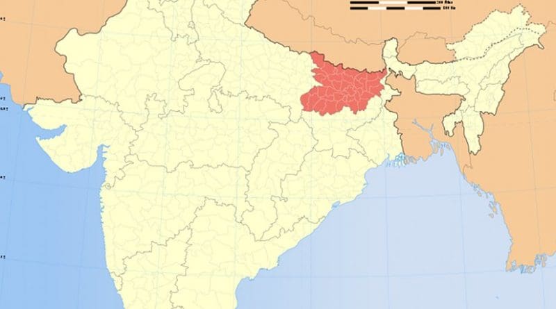 Location of Bihar in India. Source: WIkipedia Commons.