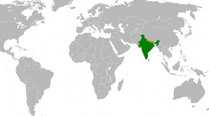 Location of India and Nepal. Source: Wikipedia Commons.