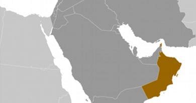 Location of Oman. Source: CIA World Factbook.