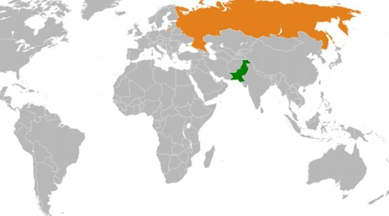 Locations of Pakistan and Russia. Source: WIkipedia Commons.