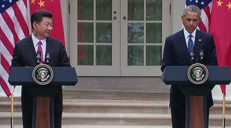 US President Obama and China's President Xi Hold a Joint Press Conference, Source: Screenshot from White House video.