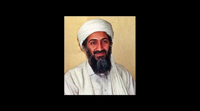 Osama bin Laden. Photo by Hamid Mir, Wikipedia Commons.