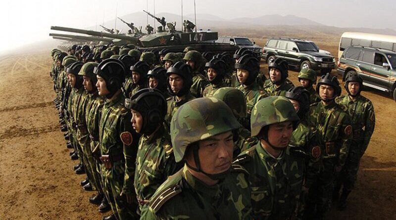 Soldiers with the People's Liberation Army at Shenyang training base in China. DoD photo by Staff Sgt. D. Myles Cullen, U.S. Air Force.