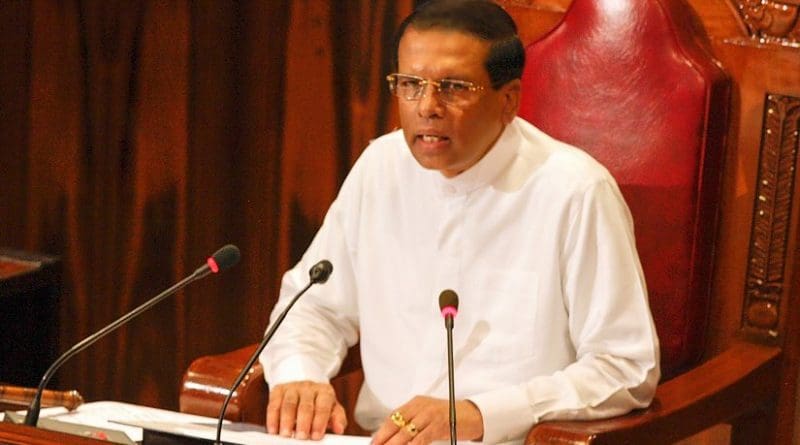 Sri Lanka's Maithripala Sirisena. Photo Credit: Sri Lanka government.