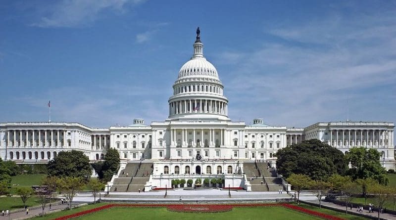 The western front of the United States Capitol. Source: Wikipedia Commons.