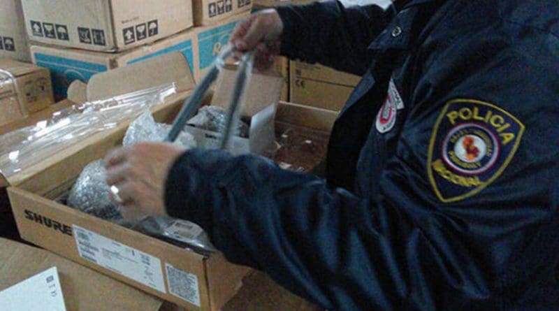 Police and customs officers across South America, including in Paraguay, took part in Operation Jupiter VII aimed at disrupting the organized crime networks behind illicit trade and the production and distribution of counterfeit goods. Photo Credit: INTERPOL.