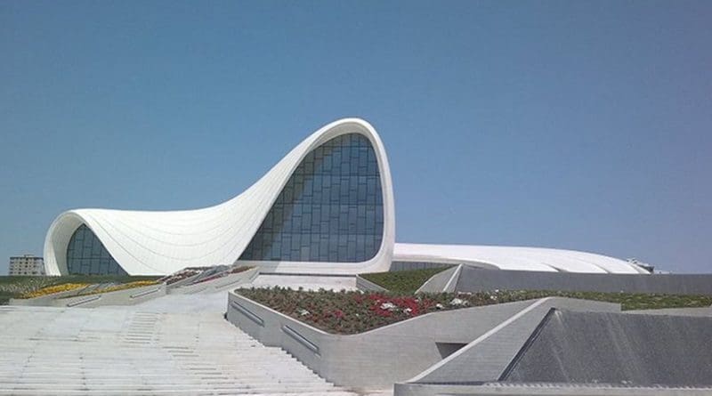 Heydar Aliyev Cultural Center in Baku, Azerbaijan. Source: Wikipedia Commons.