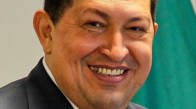 Venezuela's Hugo Chavez. Roberto Stuckert Filho/PR, Wikipedia Commons.
