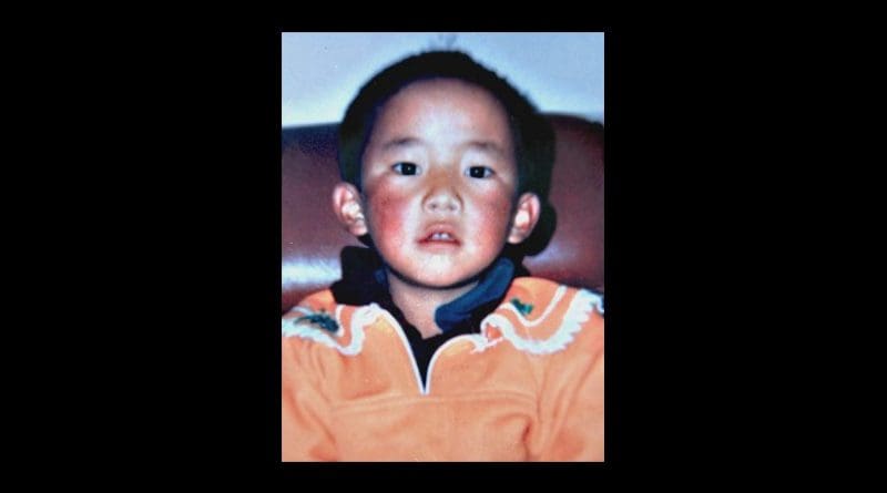 Widely distributed image of the missing 11th Panchen Lama Gedun Choekyi Nyima. Photo Credit: Central Tibetan Administration, Wikipedia Commons.
