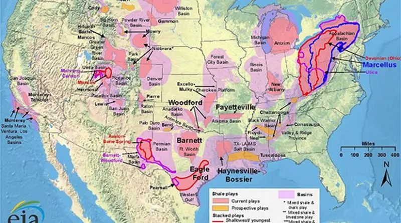 United States Shale gas plays. Source: EIA.