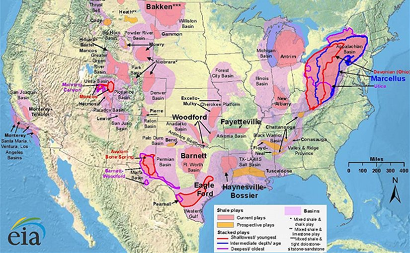 United States Shale gas plays. Source: EIA.