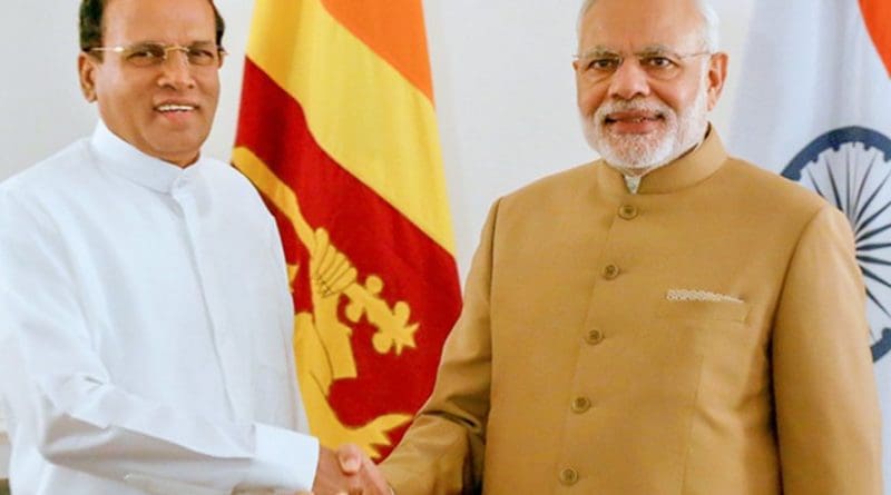 Sri Lanka's Maithripala Sirisena in New York to attend the 70th UN Summit meets with India's Narendra Modi. Photo Credit: Sri Lanka Government.