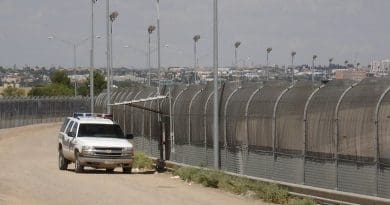 The U.S. border fence near El Paso, Texas. Photo Credit: Office of Representative Phil Gingrey, Wikipedia Commons.