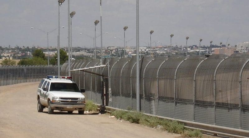 The U.S. border fence near El Paso, Texas. Photo Credit: Office of Representative Phil Gingrey, Wikipedia Commons.