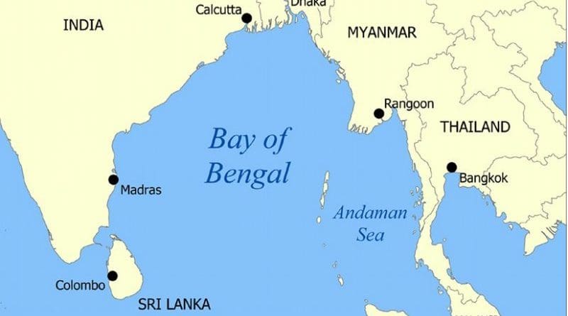 Bay of Bengal. Map created by Norman Einstein, Wikipedia Commons.