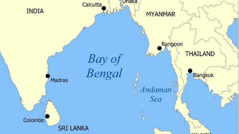 Bay of Bengal. Map created by Norman Einstein, Wikipedia Commons.