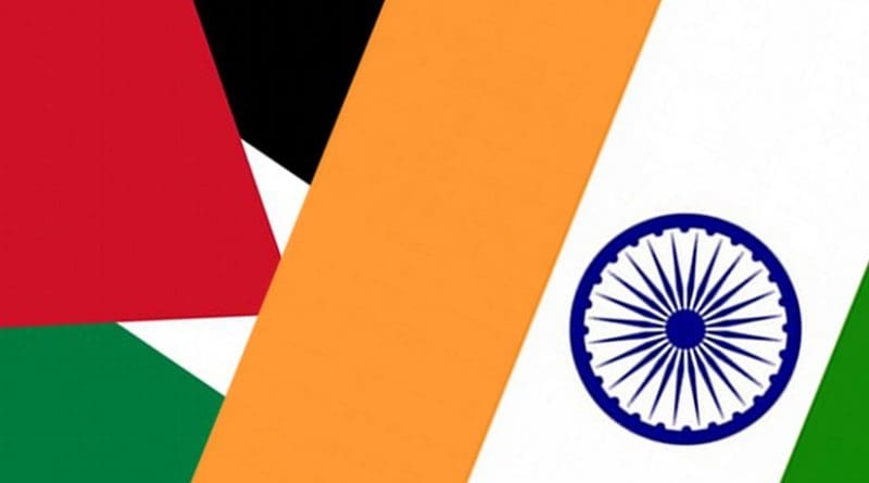 India and Palestine flags
