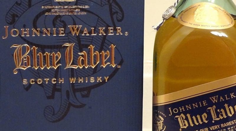Johnnie Walker Blue Label. Photo by Iceman7840, Wikipedia Commons.