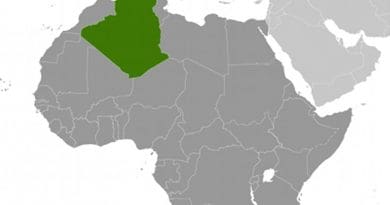 Location of Algeria. Source: CIA World Factbook.