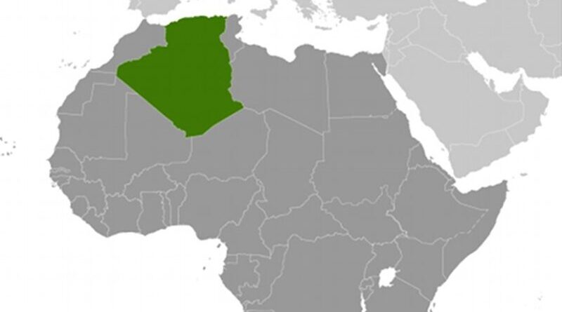 Location of Algeria. Source: CIA World Factbook.