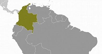 Location of Colombia. Source: CIA World Factbook.