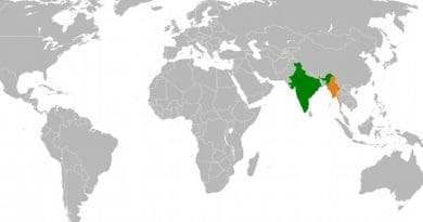 Location of India and Burma (Myanmar). Source: WIkipedia Commons.