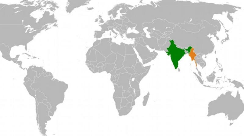 Location of India and Burma (Myanmar). Source: WIkipedia Commons.