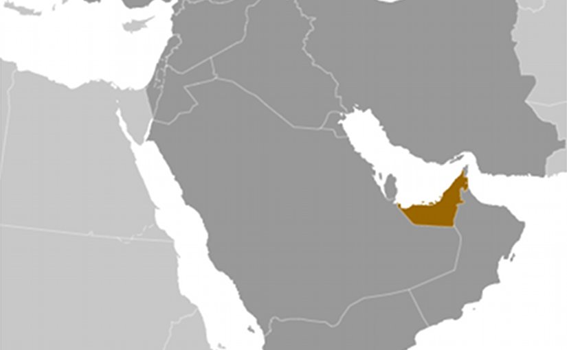 Location of United Arab Emirates. Source: Wikipedia Commons.