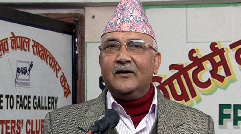 Nepal's KP Oli. Photo by Krish Dulal, Wikipedia Commons.