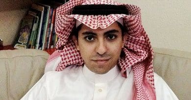 Saudi Arabian writer, blogger and activist Raif Badawi. Photo by Ensaf Haidar, PEN International, Wikipedia Commons.