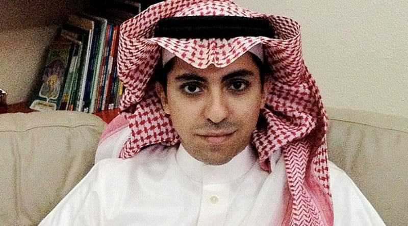Saudi Arabian writer, blogger and activist Raif Badawi. Photo by Ensaf Haidar, PEN International, Wikipedia Commons.