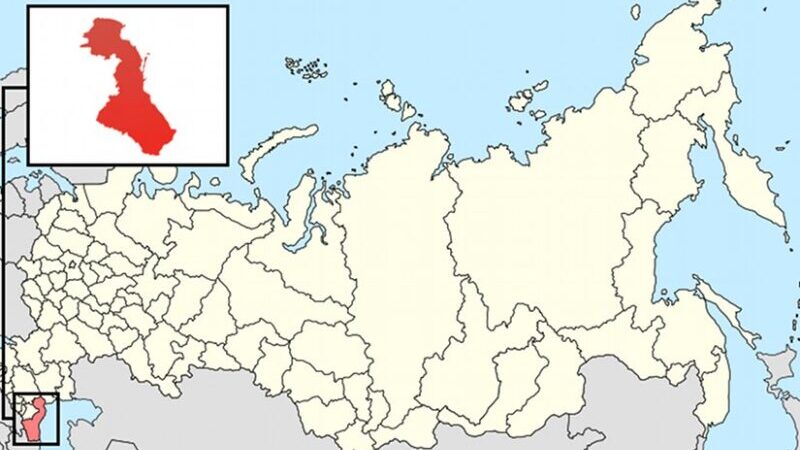 Location of Daghestan in Russia. Source: Wikipedia Commons.