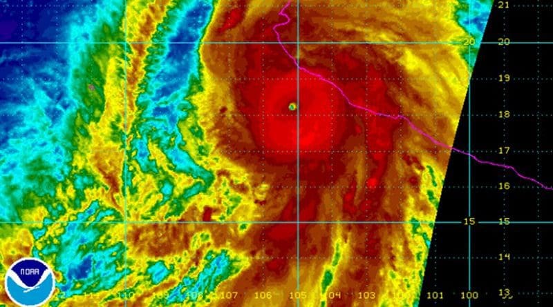 Hurricane Patricia landfall. Source: NOAA.