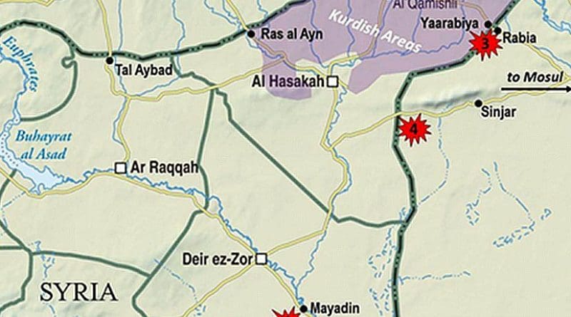 Region around al-Bukamal, Syria.