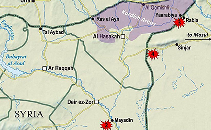 Region around al-Bukamal, Syria.