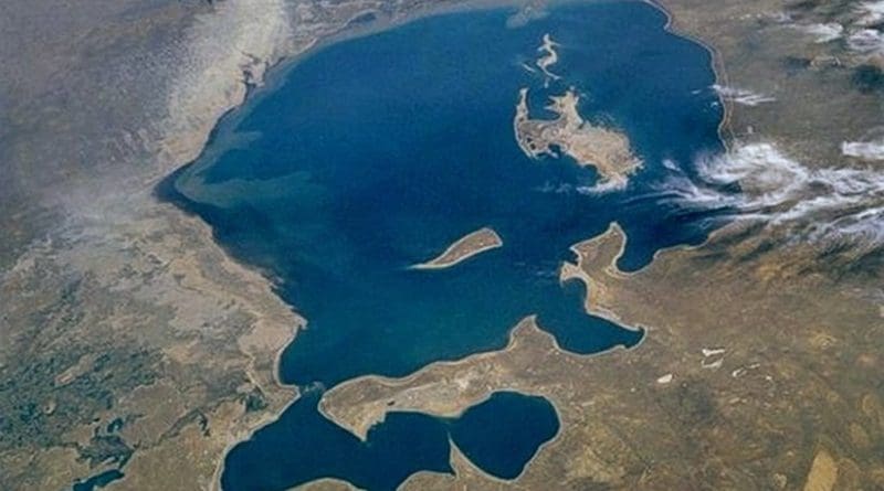 Aral Sea from space. Photo Credit: NASA.