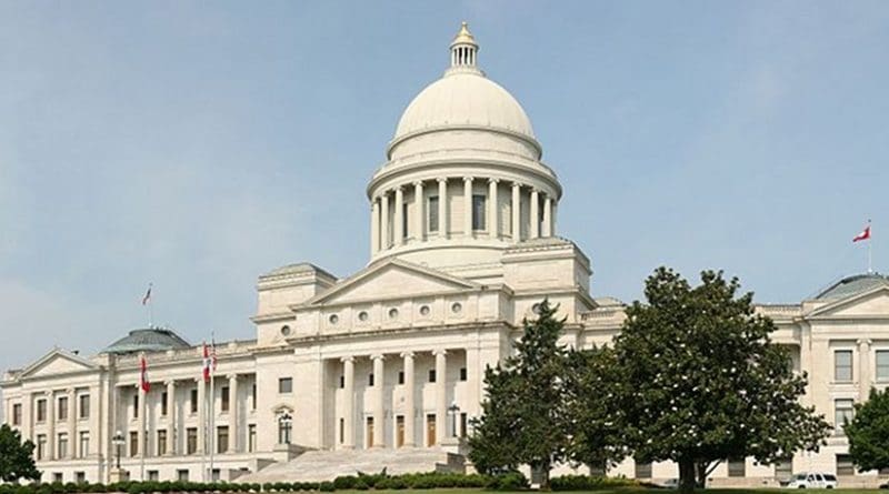 Arkansas State Capitol in Little Rock. Photo by Daniel Schwen, Wikipedia Commons.