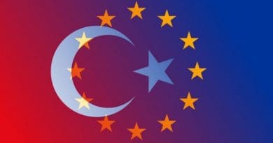 Flags of European Union and Turkey