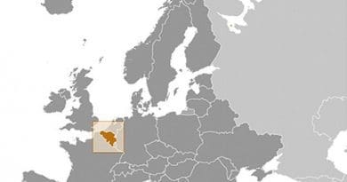 Location of Belgium. Source: CIA World Factbook.
