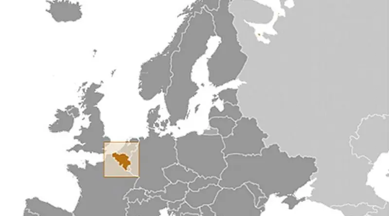 Location of Belgium. Source: CIA World Factbook.
