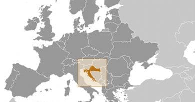 Location of Croatia. Source: CIA World Factbook.