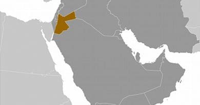Location of Jordan. Source: CIA World Factbook.