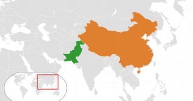 Locations of China and Pakistan. Source: Wikipedia Commons.